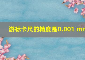 游标卡尺的精度是0.001 mm